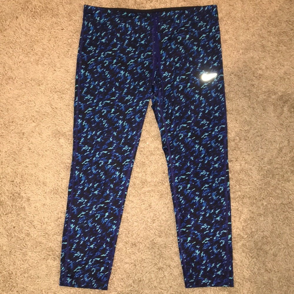 NIKE blue printed leggings USED ONCE